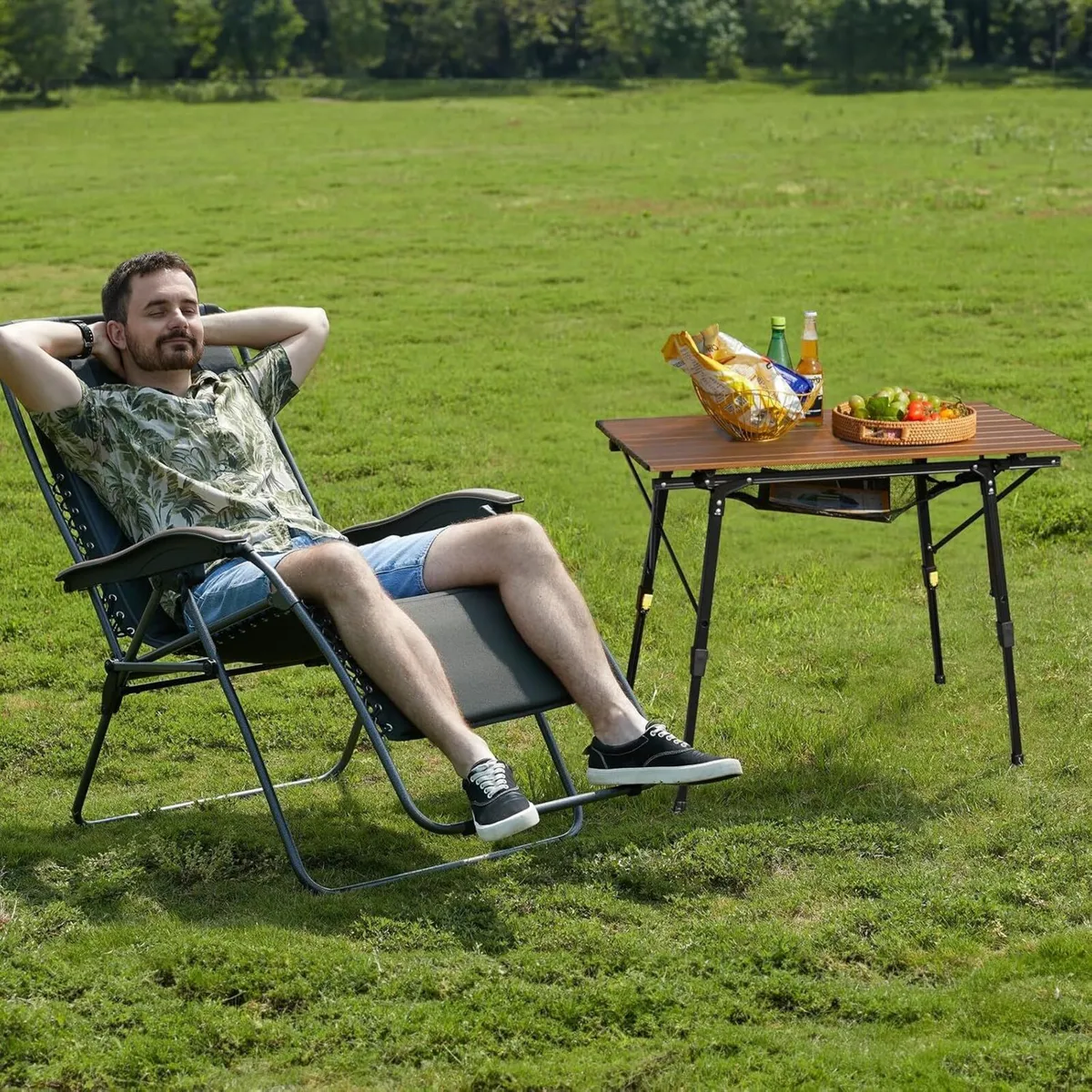 Camping Tables That Fold up 90x53cm Picnic Table - Image 2