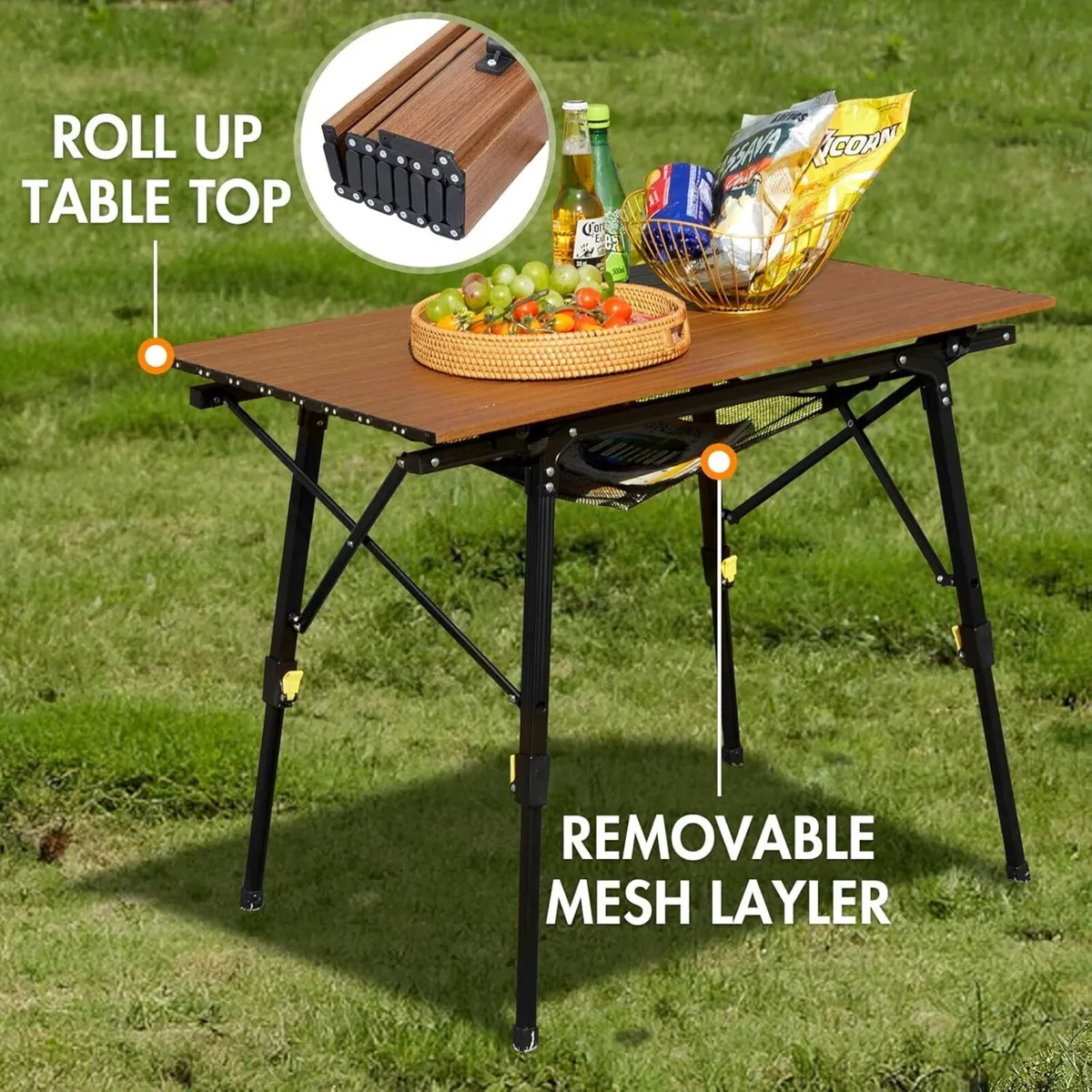 Camping Tables That Fold up 90x53cm Picnic Table - Image 4