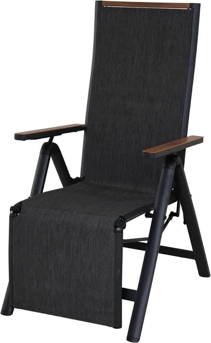 Foldable Sun Lounger Reclining Garden Chair - Image 1
