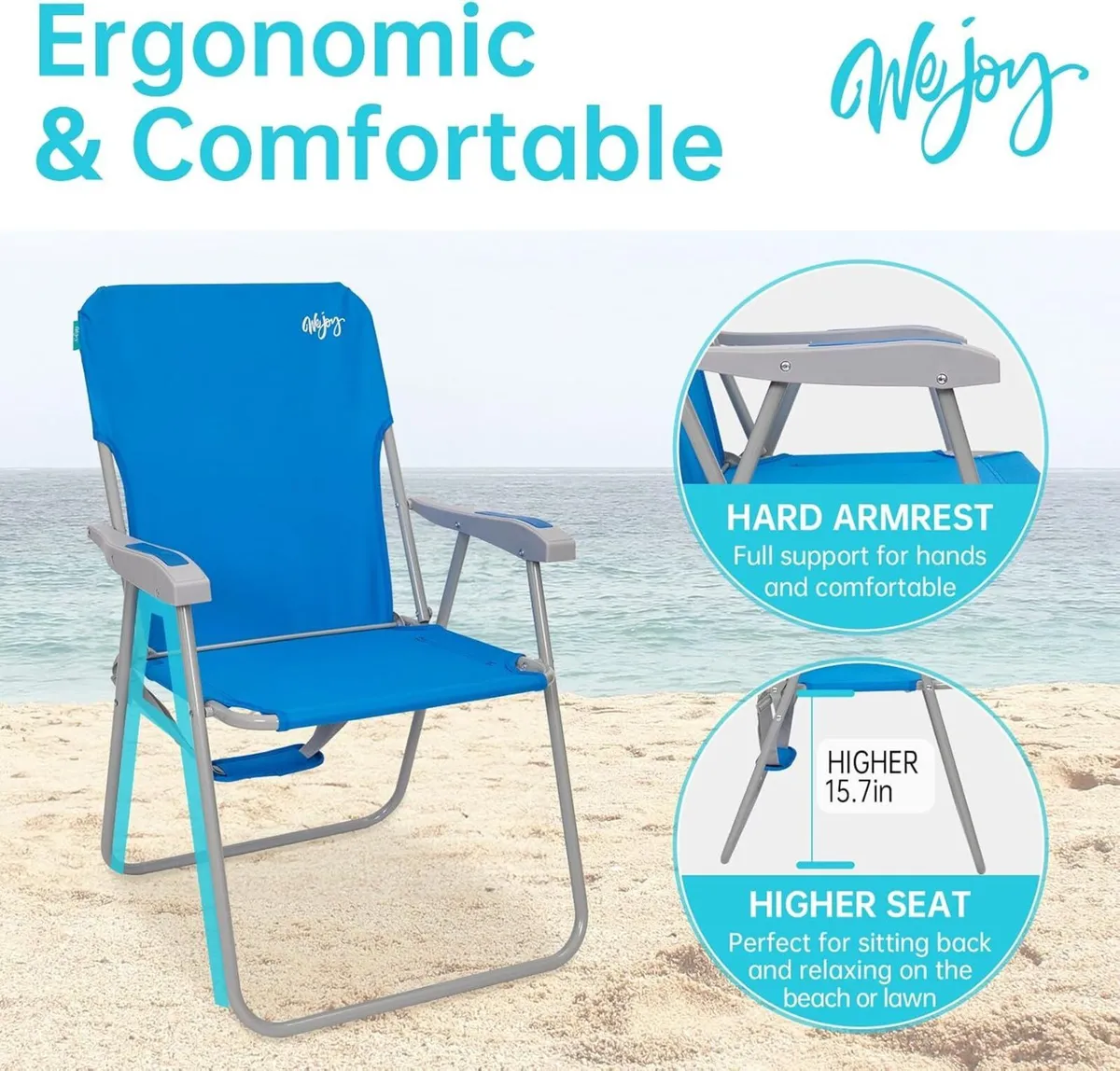 Folding Beach Chairs Lightweight Portable Garden - Image 4