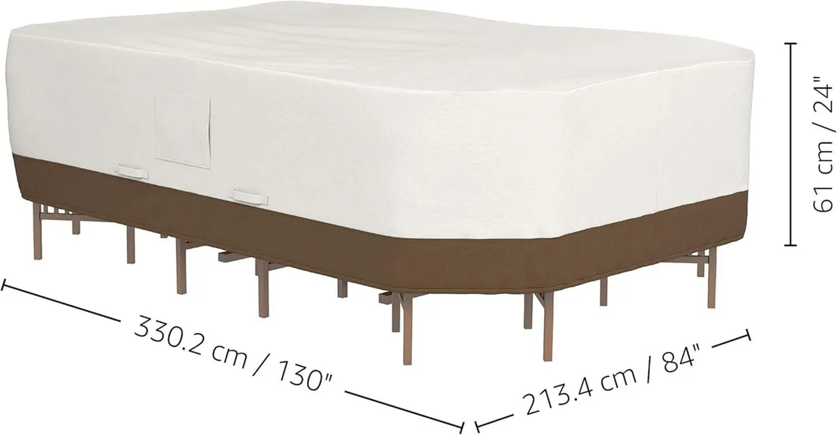 Rectangular/Oval Patio Table Chair Set Cover XL - Image 3