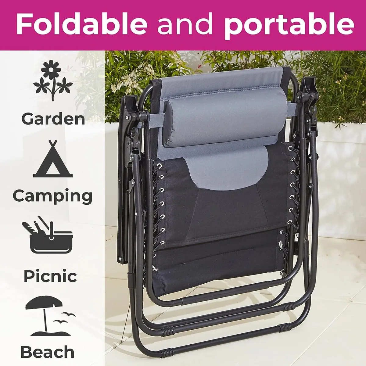 Pair of Outdoor Zero Gravity XL Padded Canvas - Image 4