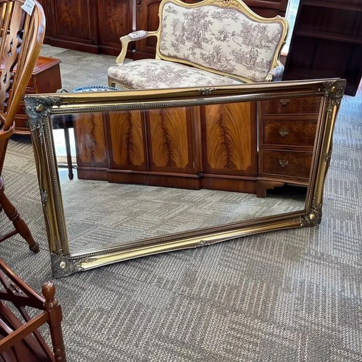 Beautiful ornate rectangle wall mirror