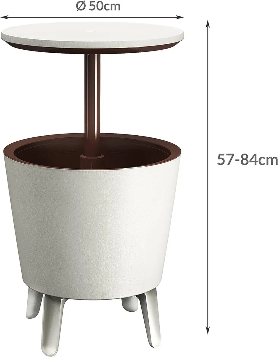 Cool Bar Plastic Outdoor Ice Cooler Table Garden - Image 4
