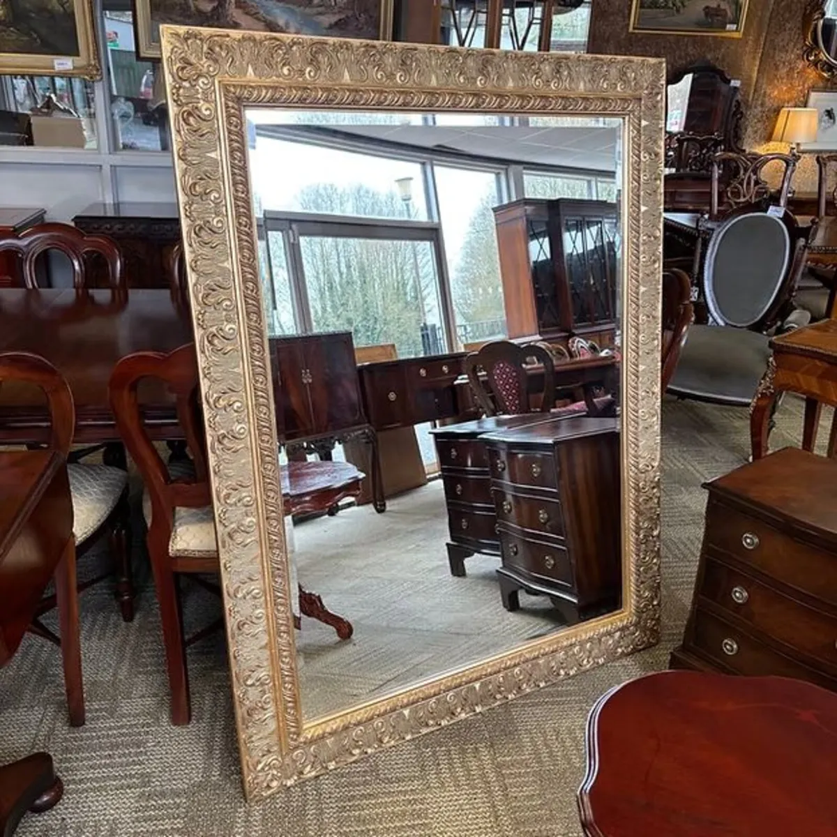 Fabulous ornate bevelled wall mirror