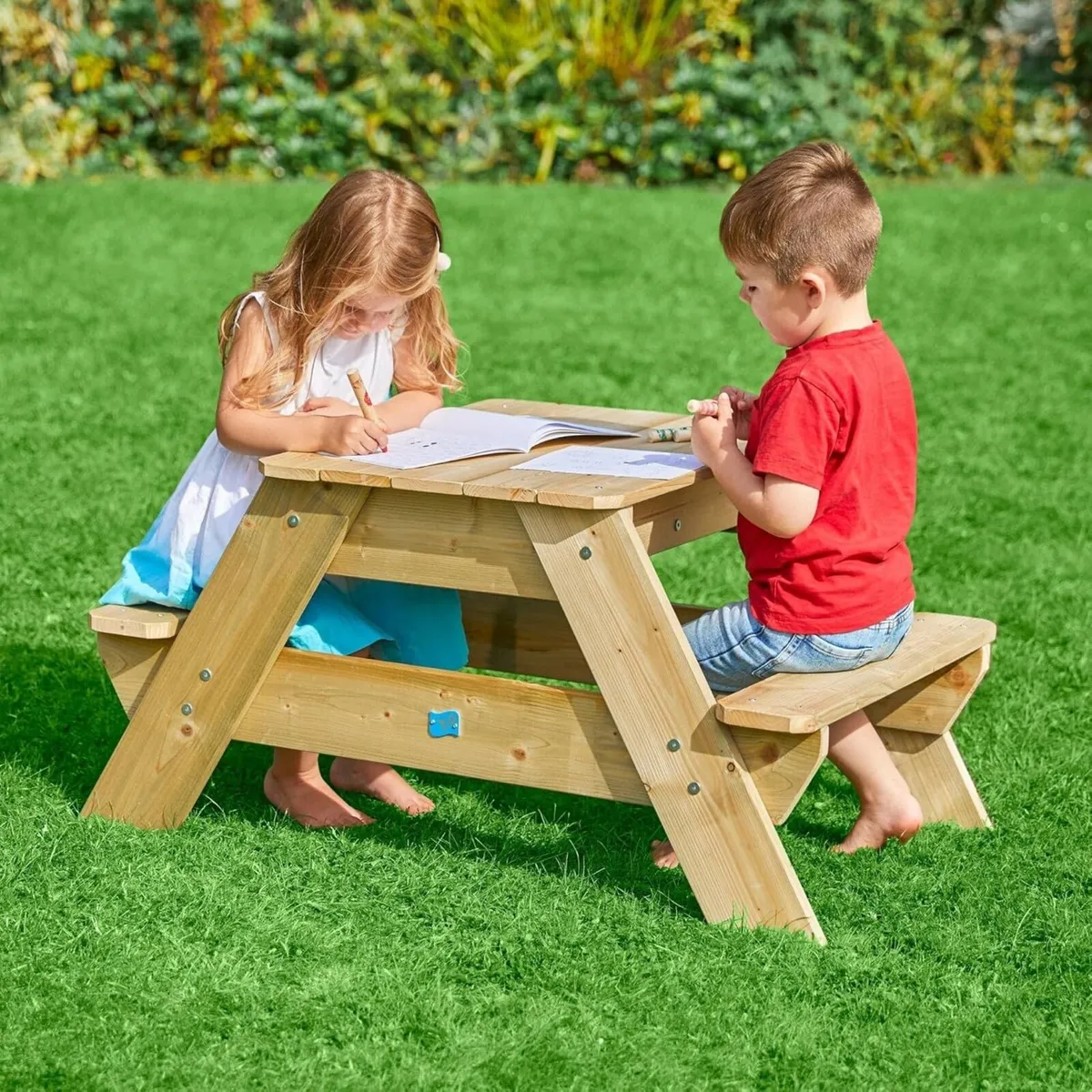 Toys Early Fun Wooden Picnic Table Sandpit Kids - Image 4
