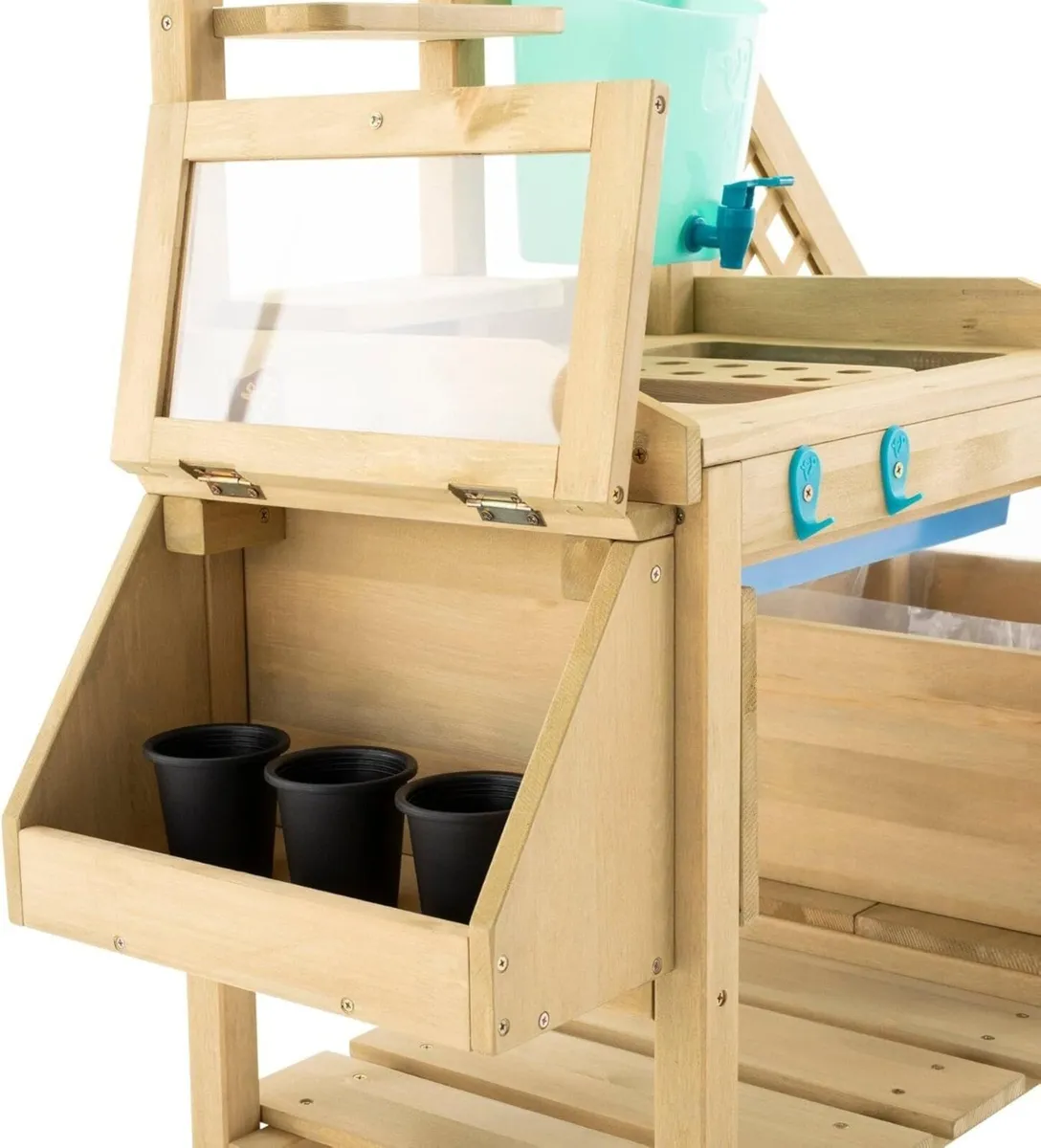 Toys Wooden Deluxe Potting Bench - Includes Pots - Image 4