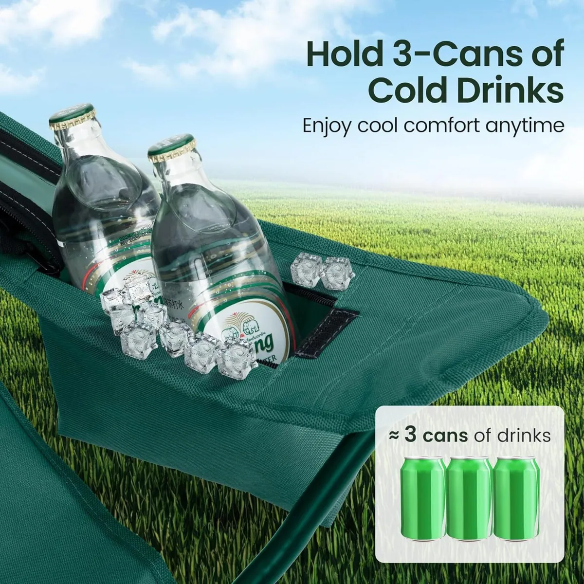 Set of 2 Folding Camping Chairs Lightweight - Image 4