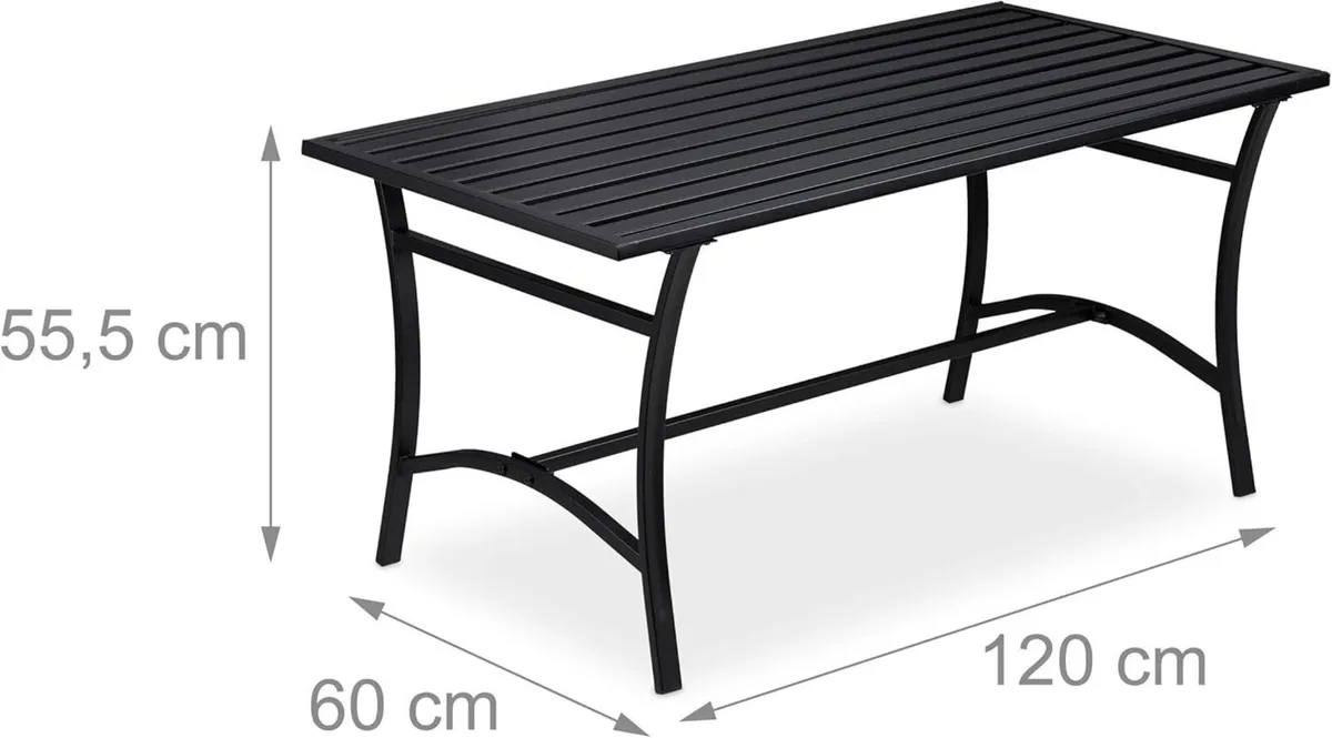 Garden Table Rectangular for Outdoors Patio - Image 3