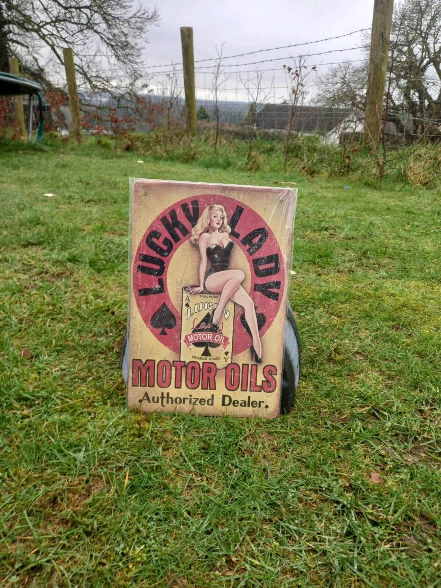 Lucky Lady Tin Sign