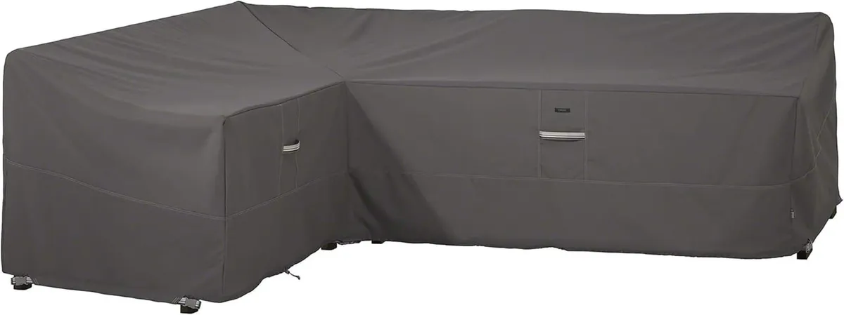 Ravenna Garden L-Shaped Sectional Sofa Cover Dark - Image 1