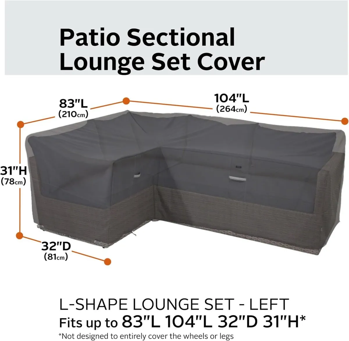 Ravenna Garden L-Shaped Sectional Sofa Cover Dark - Image 3