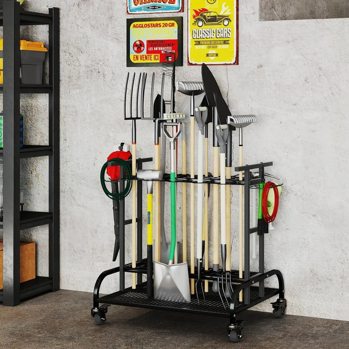 Garden Tool Storage Organizer on Wheels 3 Tier - Image 2