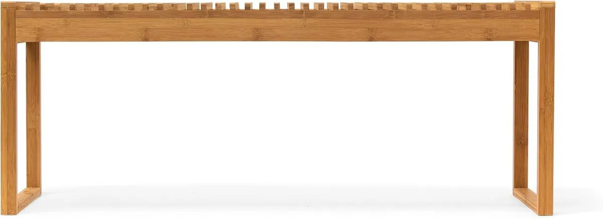 Bamboo Wooden Bench Seat for Patio Balcony Foyer - Image 4