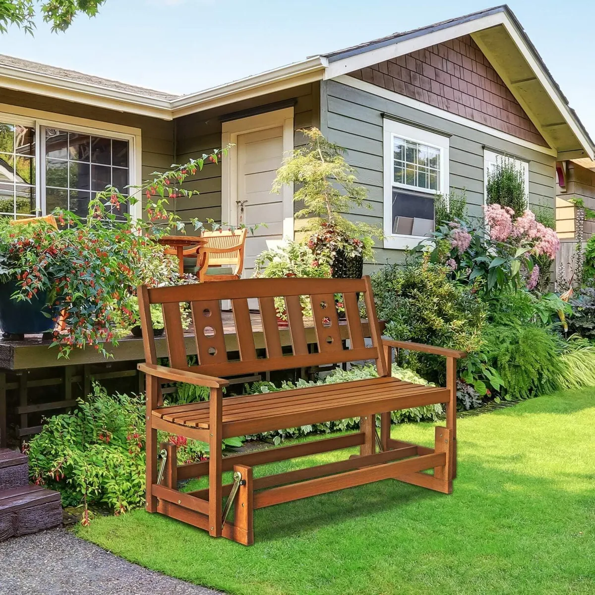 TIOMAN Outdoor Glider New Mexico Chair for Patio - Image 2