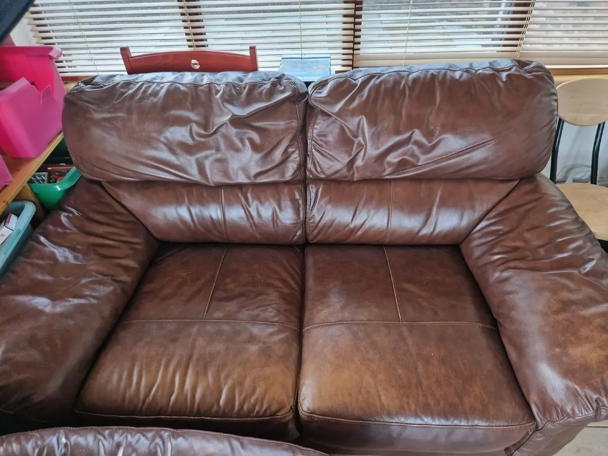 leather couch set - Image 1