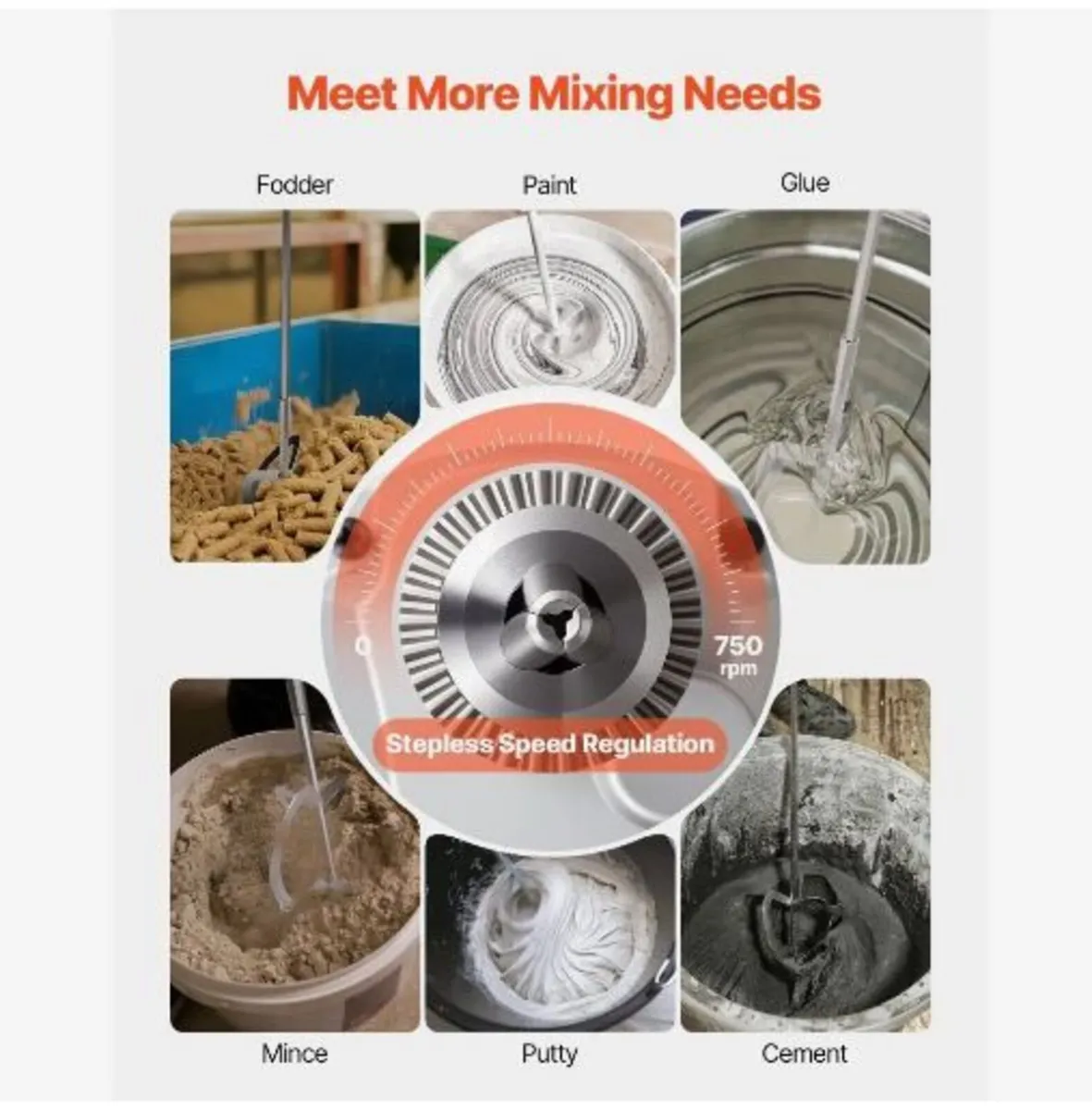 Drill Mixer, 15.89mm Corded Electric Drill Mixer - Image 2