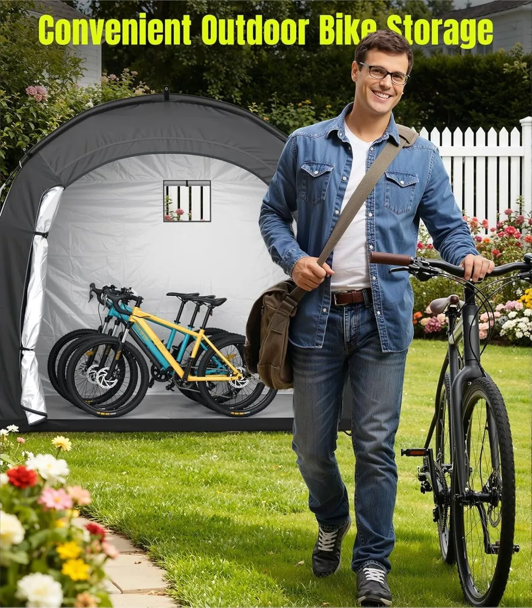 Bike Storage Tent Shed for 5 Bikes Outdoor - Image 2