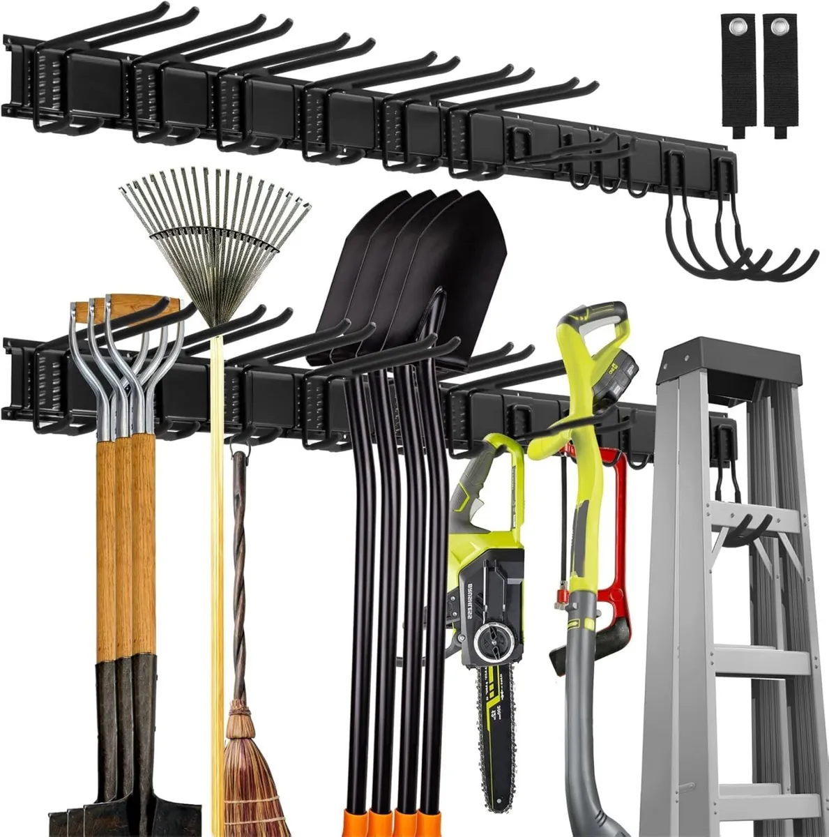 Garage Garden Tool Organizer Wall Mount Storage - Image 1