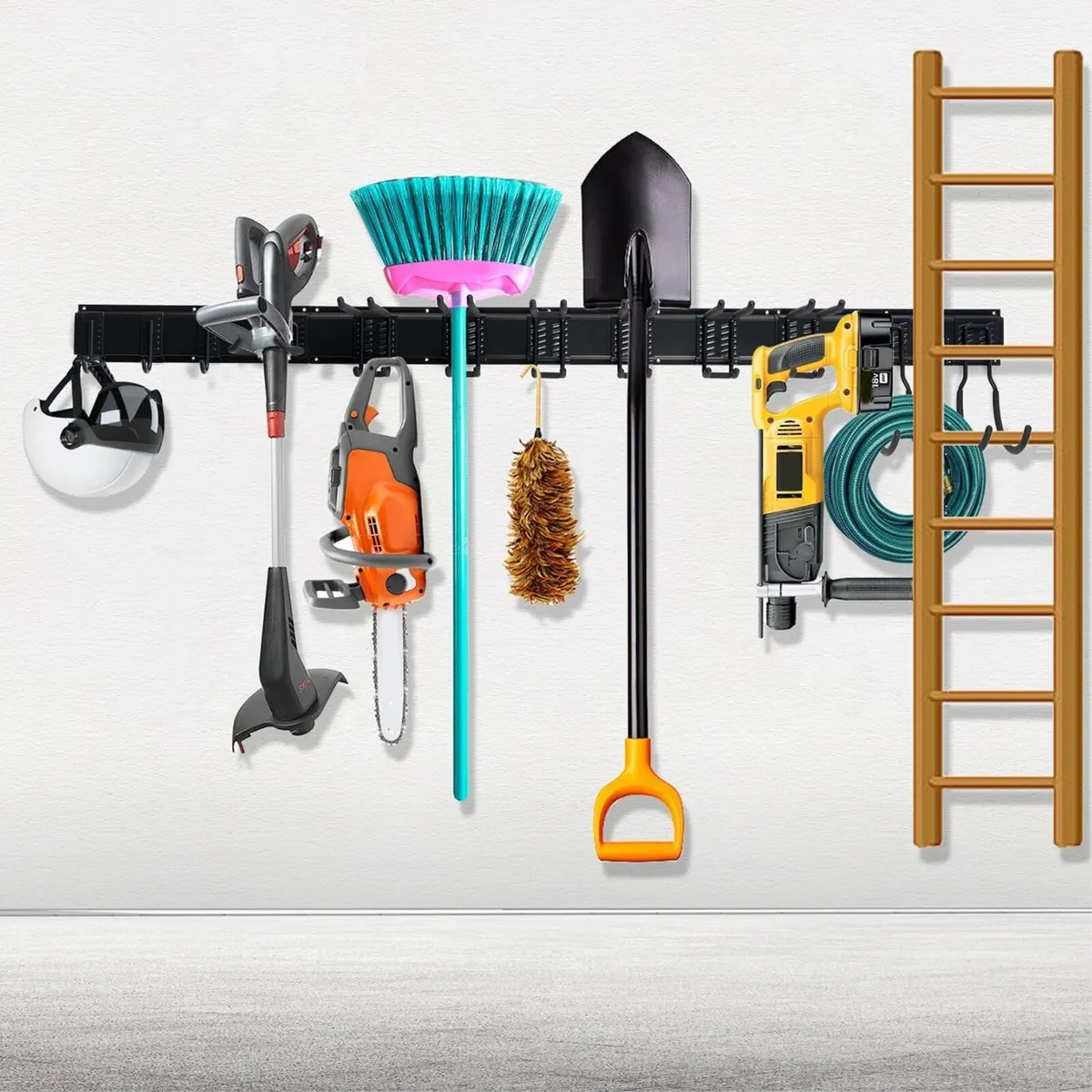 Garage Garden Tool Organizer Wall Mount Storage - Image 2