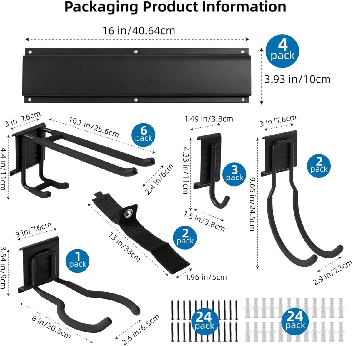 Garage Garden Tool Organizer Wall Mount Storage - Image 3