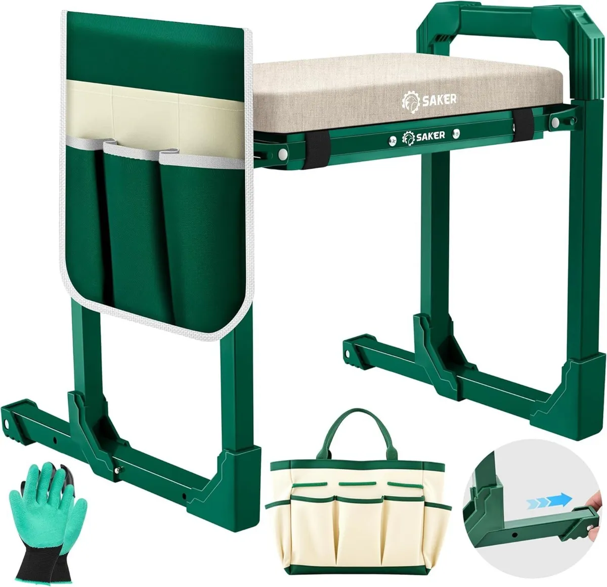 Garden Kneeler and Seat Foldable Gardening Stool - Image 1