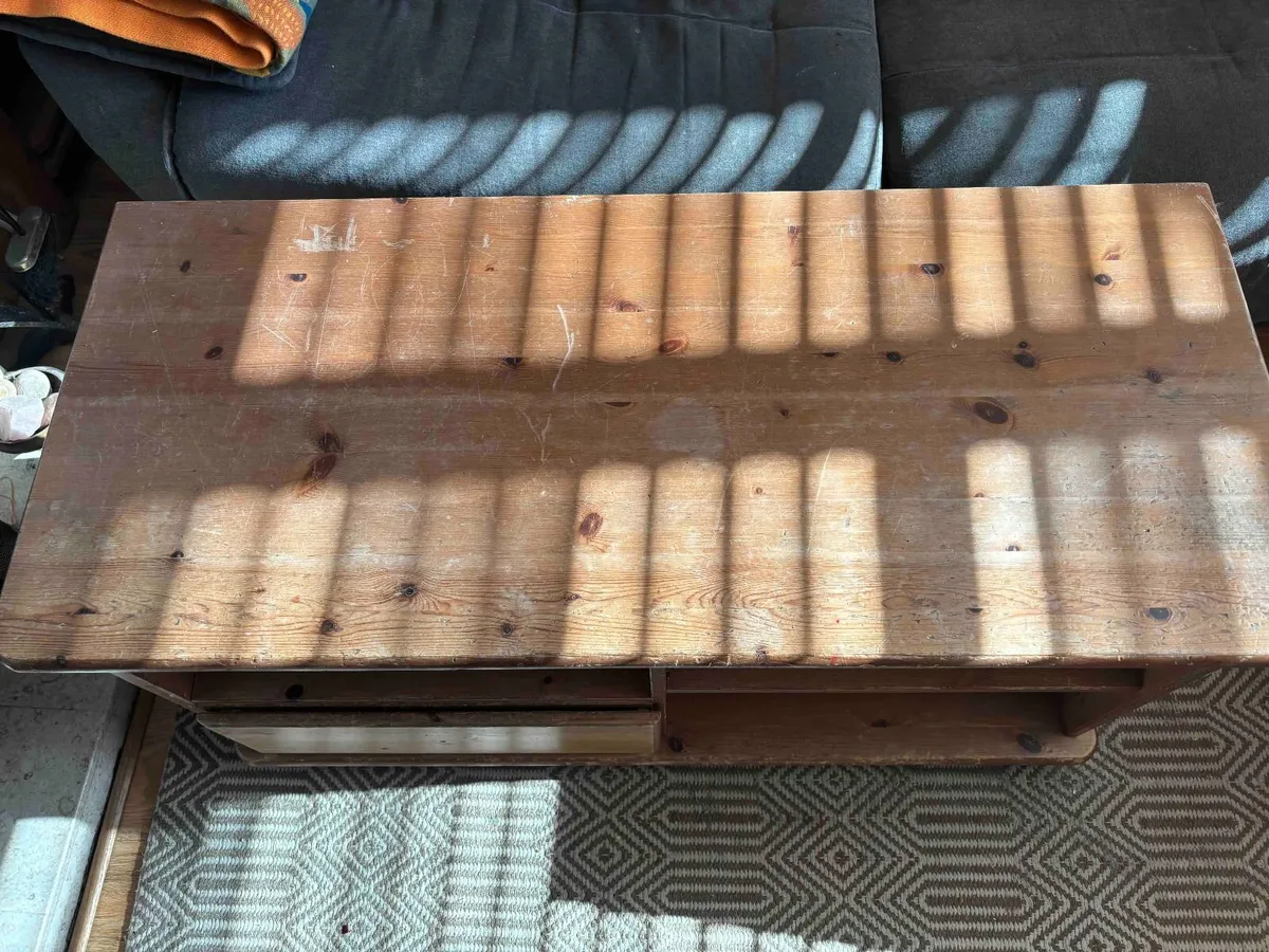 Solid Wood TV Unit – Storage + Drawer – €30 - Image 3
