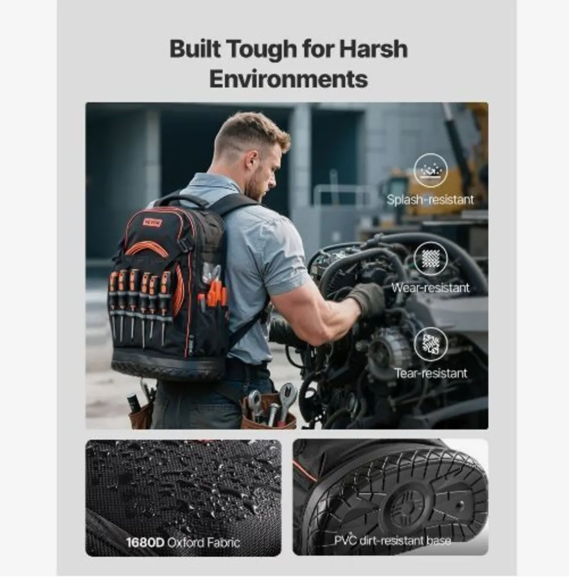 Tool Backpack, 65 Pockets - Image 3