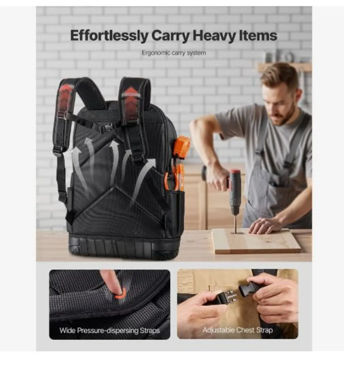 Tool Backpack, 65 Pockets - Image 4