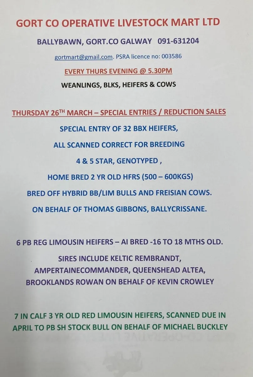 Gort Mart: 19th March: Organic & General - Image 2