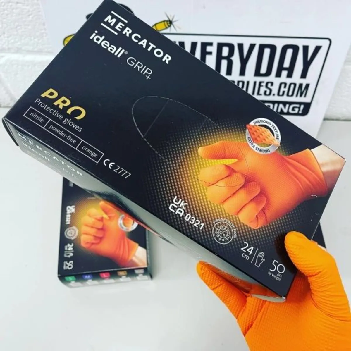 Mercator ORANGE Ideall® Powder Free 'Diamond Textu - Image 4