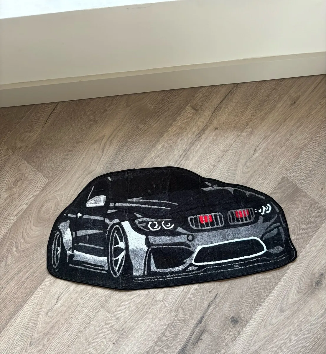 BMW Car Shaped Floor Mat – Kids Room / Bedroom Rug - Image 1