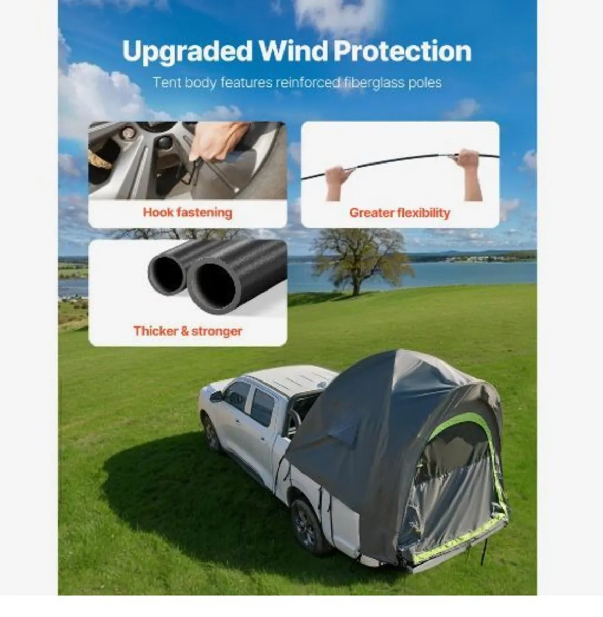 Pickup Truck Tent, Fit 6.4-6.7 ft Truck - Image 1