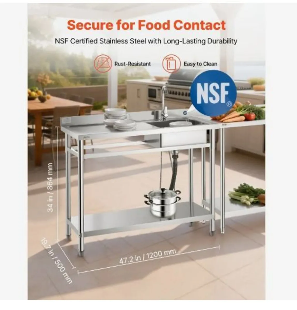 Stainless Steel Utility Sink - Image 2