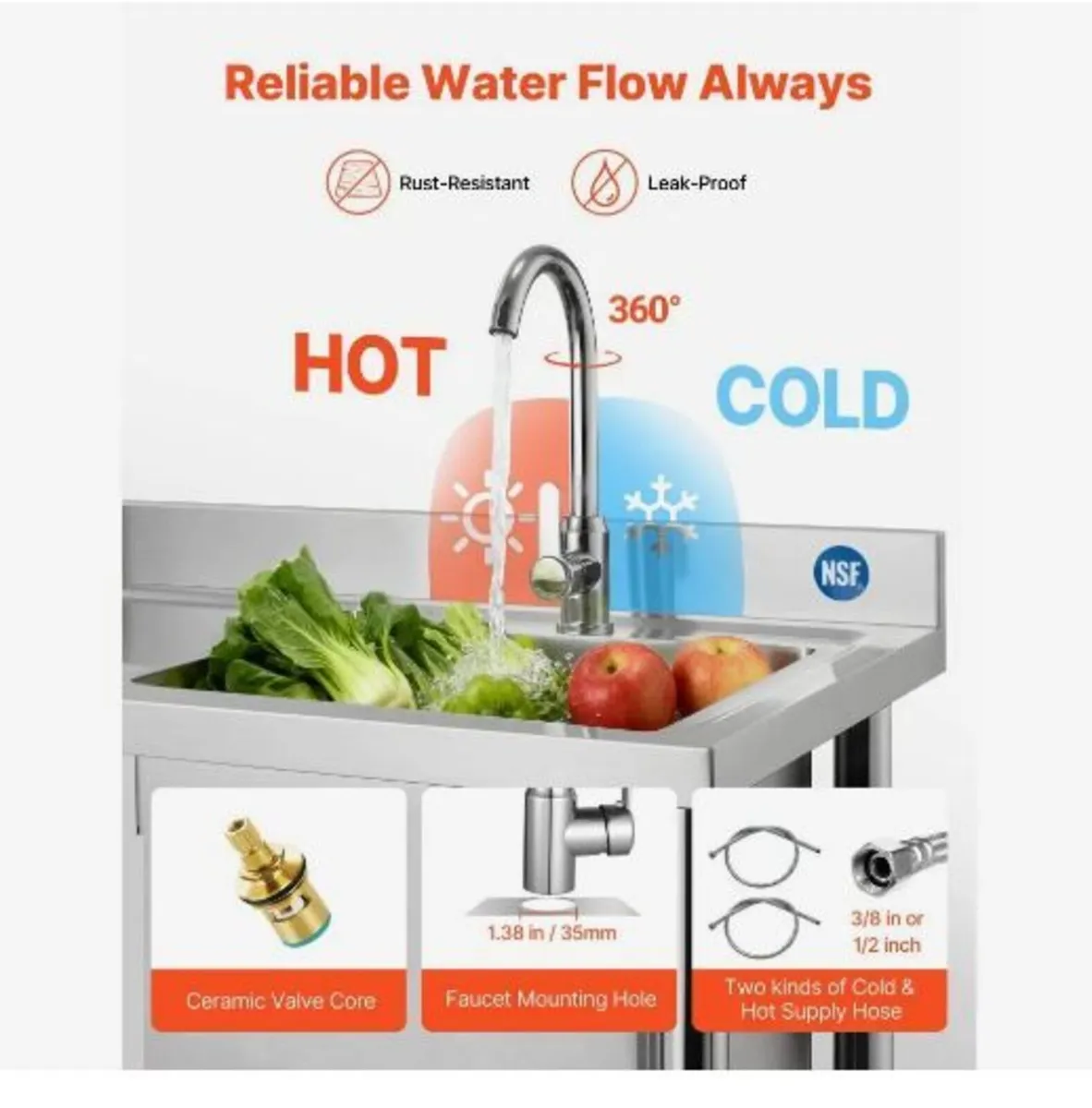 Stainless Steel Utility Sink - Image 4