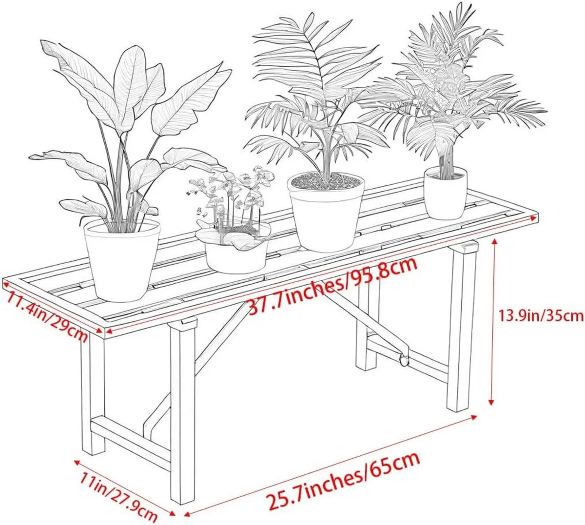 Plant Stand Flower Outdoor and Indoor Aluminium - Image 3