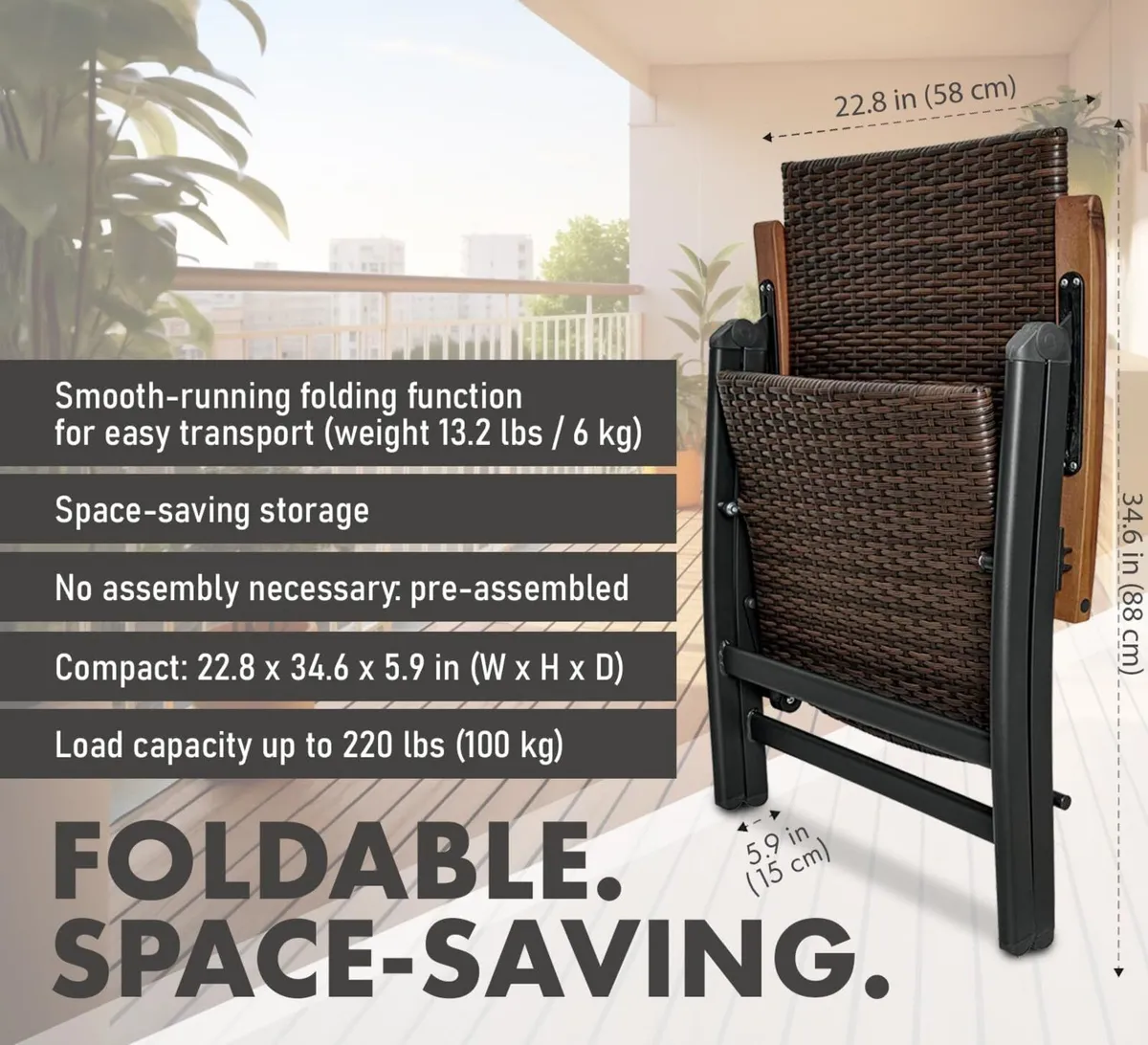 Modena High-Back Dining Chair - Poly-Rattan - Image 4