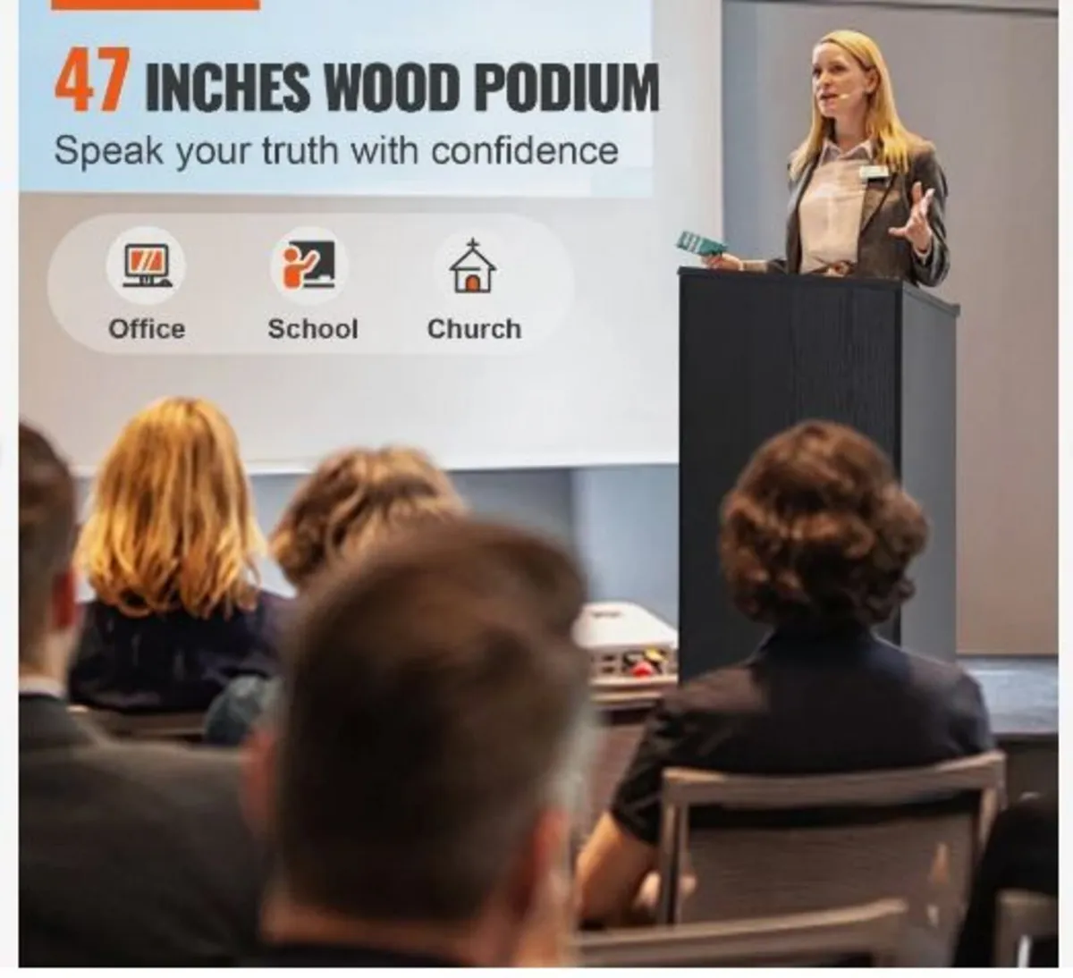 Podium Stand, 119 cm Hostess Stand - Image 2