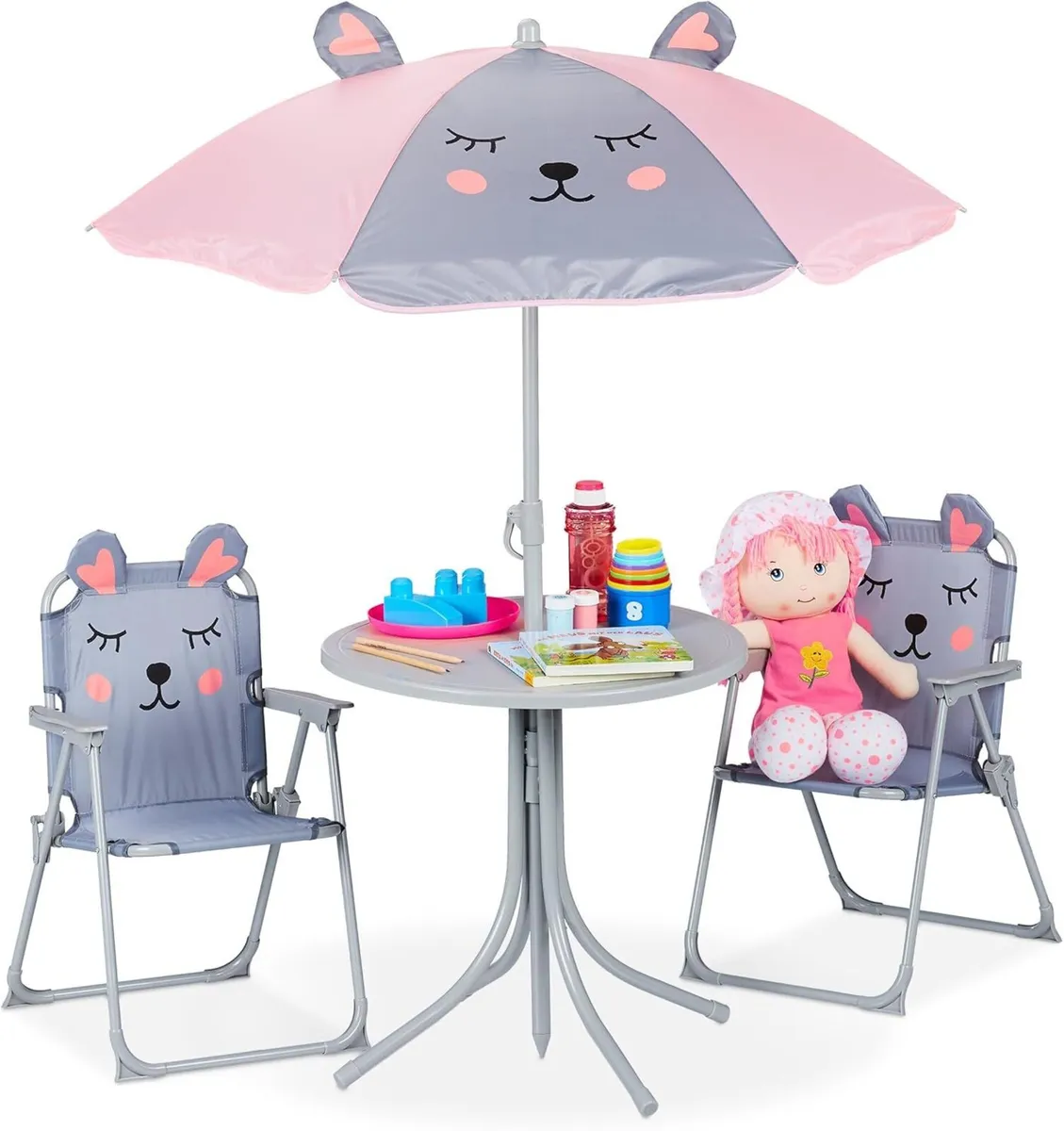 Children’s Camping Furniture Set with Parasol - Image 1