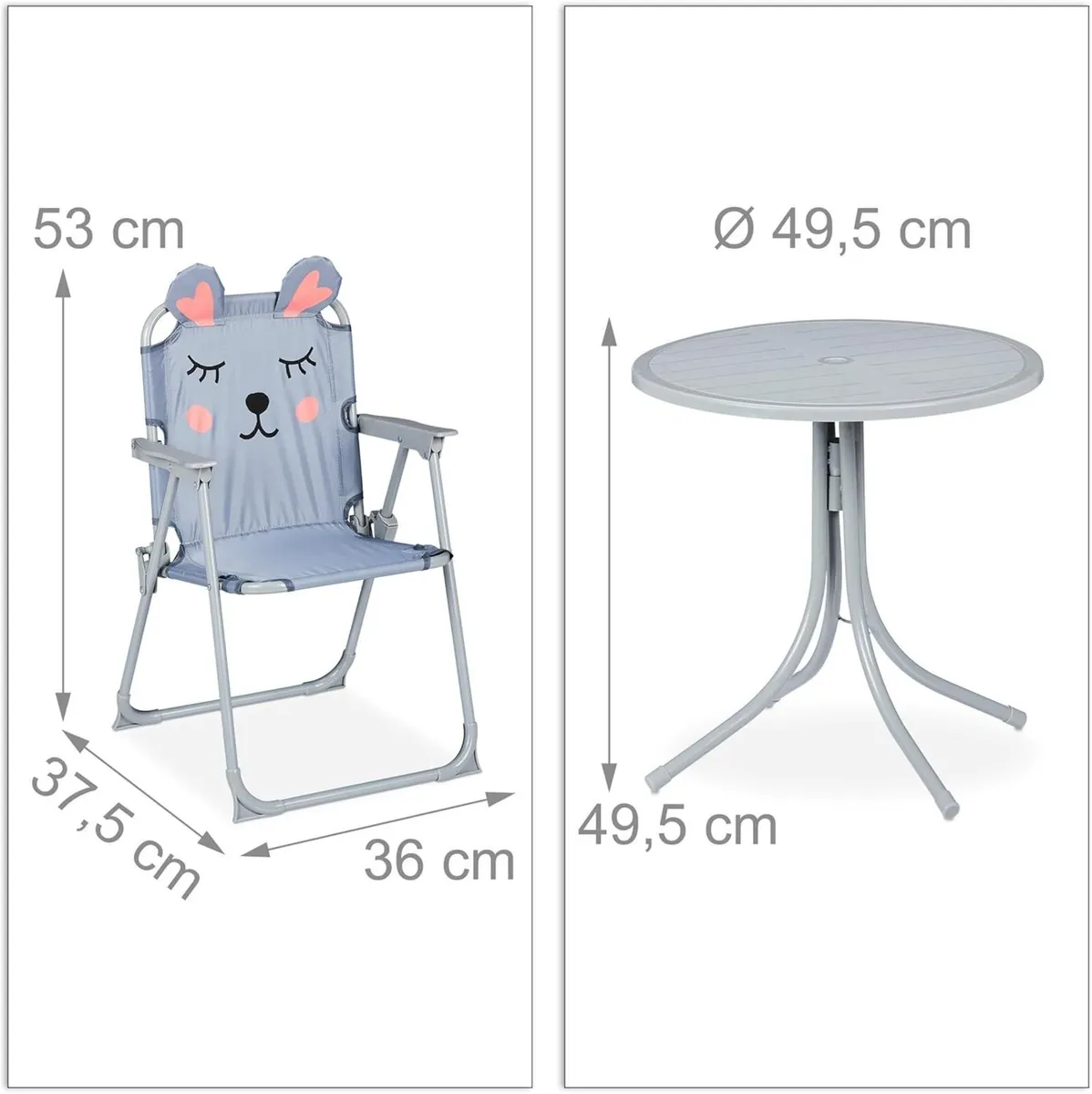 Children’s Camping Furniture Set with Parasol - Image 3
