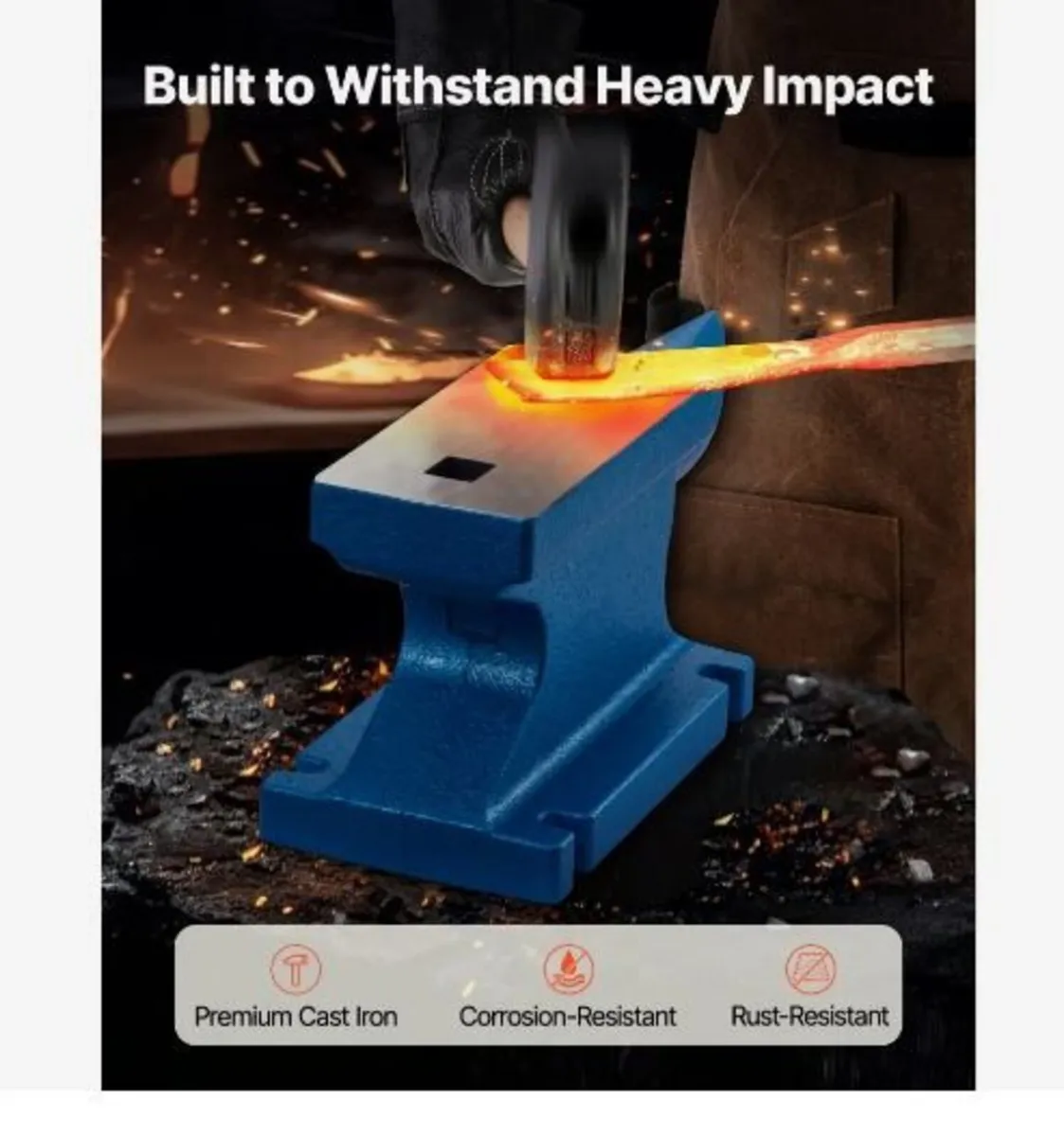 Single Horn Anvil 55Lbs - Image 3