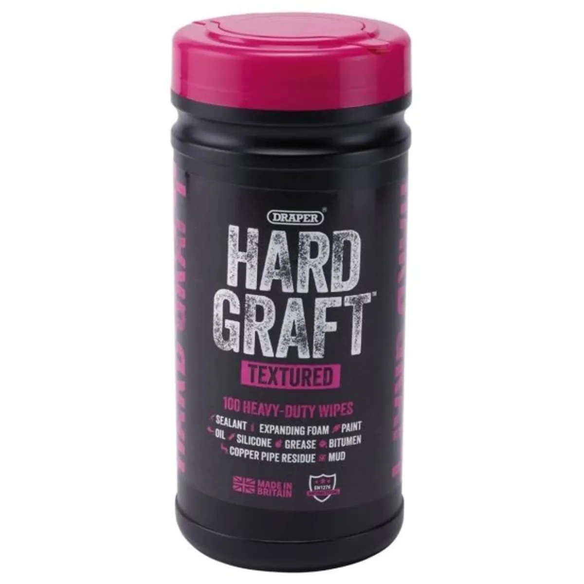 Draper Hard Graft Multipurpose Textured Wipes (Tub - Image 1