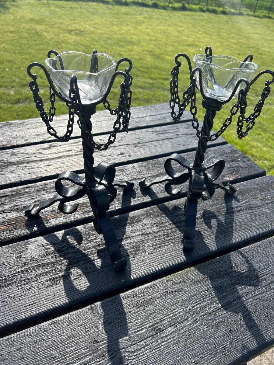 2 penny candle holders - Image 1