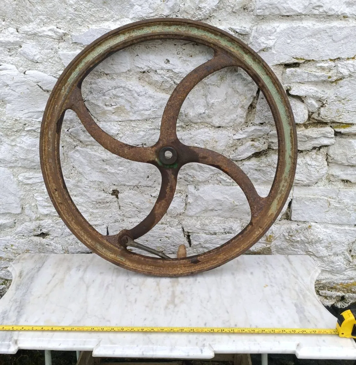 Antique Wheel & Table Legs - Image 4