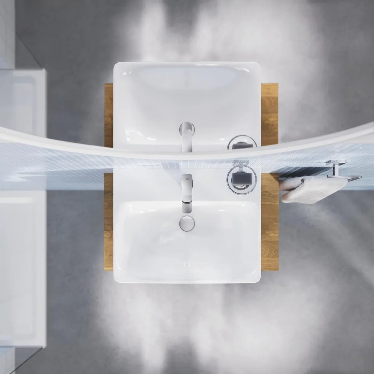 Dice Lever Basin Mixer Tap with Pop-Open Waste - Image 2