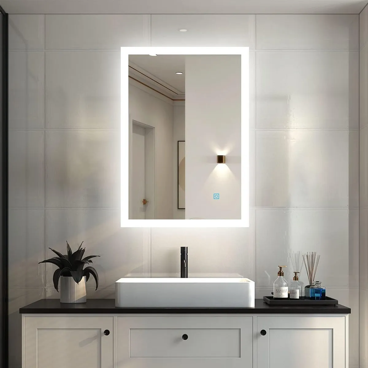 Bathroom Mirror with LED Lights Anti Fog Touch - Image 4