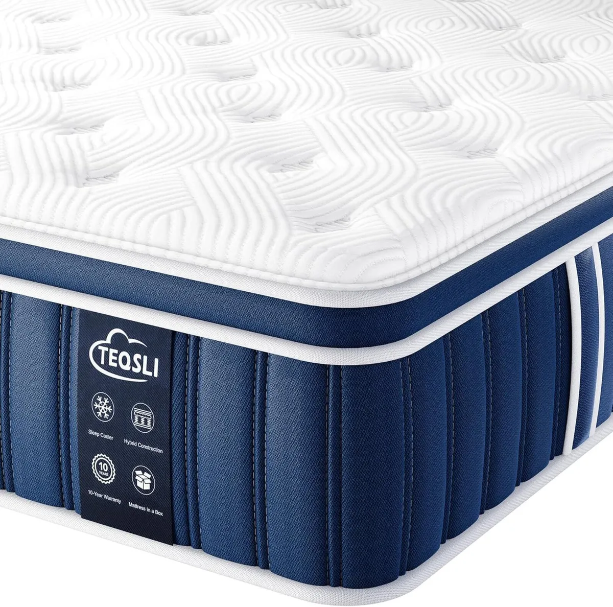 4FT6 Double Mattress 10.6 Inch Memory Foam Sprung - Image 1