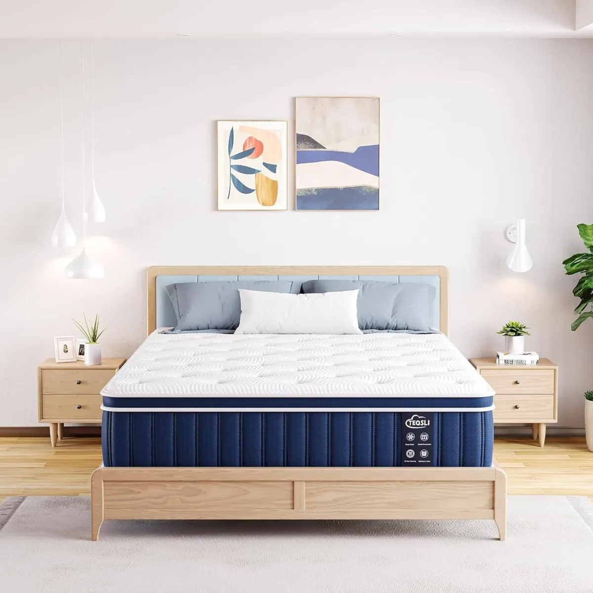 4FT6 Double Mattress 10.6 Inch Memory Foam Sprung - Image 2