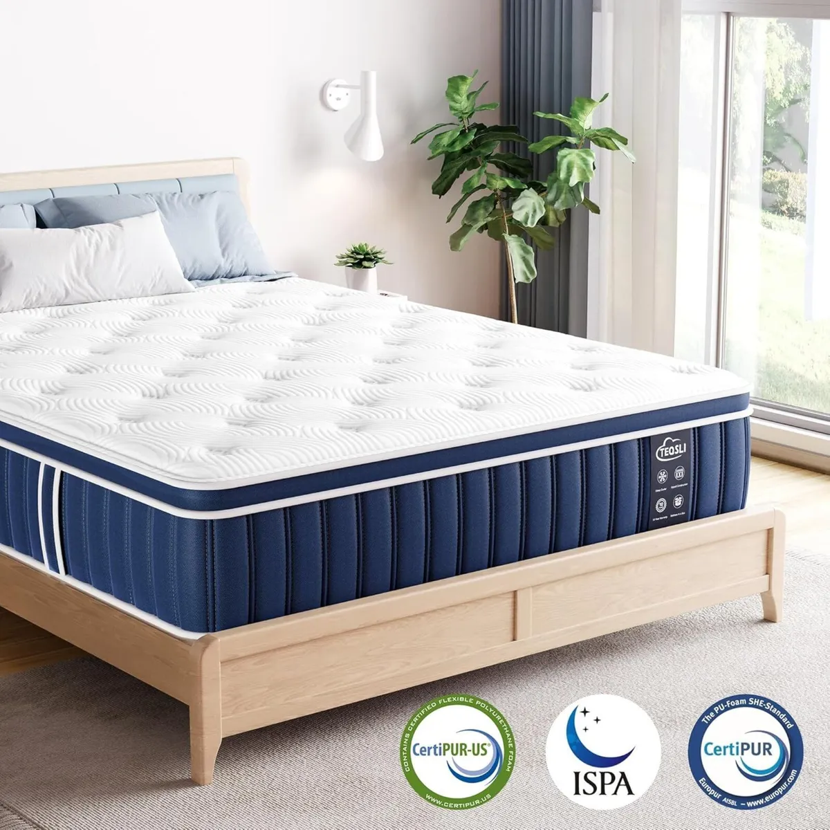 4FT6 Double Mattress 10.6 Inch Memory Foam Sprung - Image 4