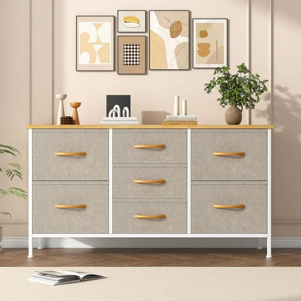 Chest of Drawers Bedroom Dresser with 7 Fabric - Image 1